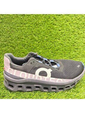 On Cloudmonster Womens Size 9 Black Gray Athletic Running Walking Shoes Sneakers